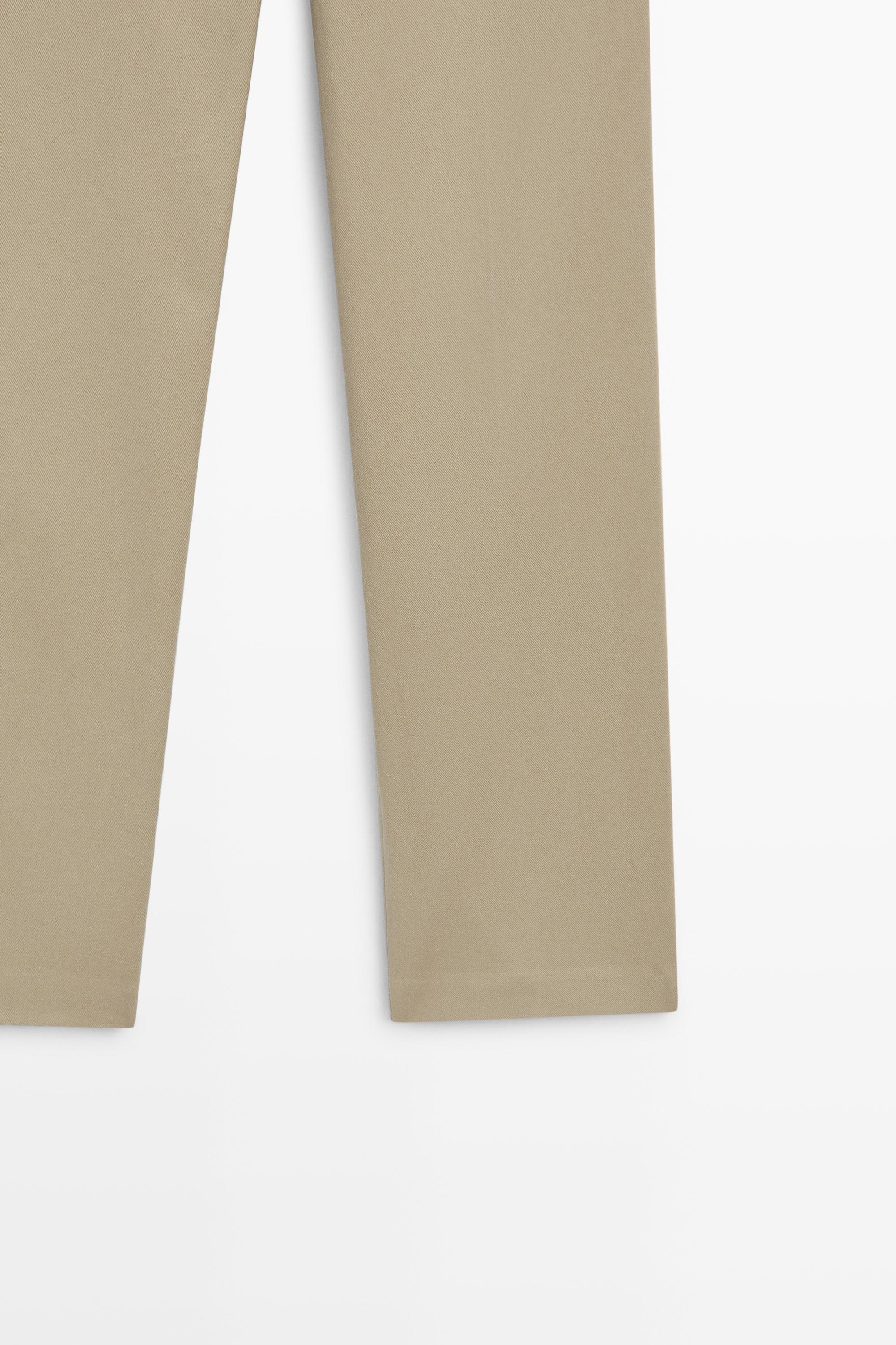 Stretch cotton blend pants